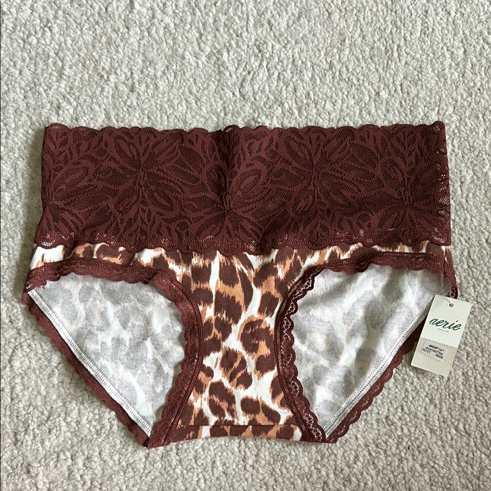 Aerie Lace Boy-brief Underwear, size XS.